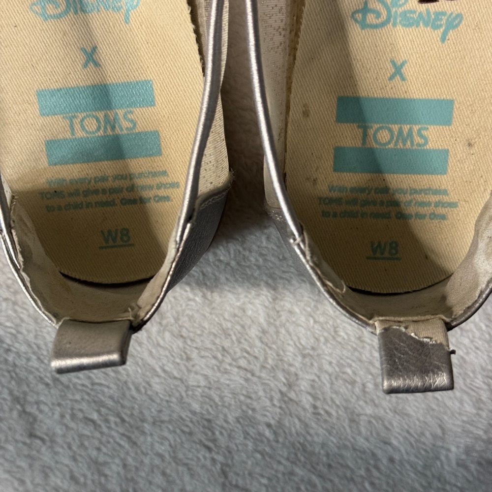 Toms Alpargata Women’s 8 Disney Cinderella‎ Glitter Mesh Wedding Shoes - Picture 2 of 7